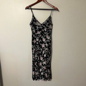 Lulu*s | Black Floral Sundress | 90s Alt Girl Dream Dress | Size L